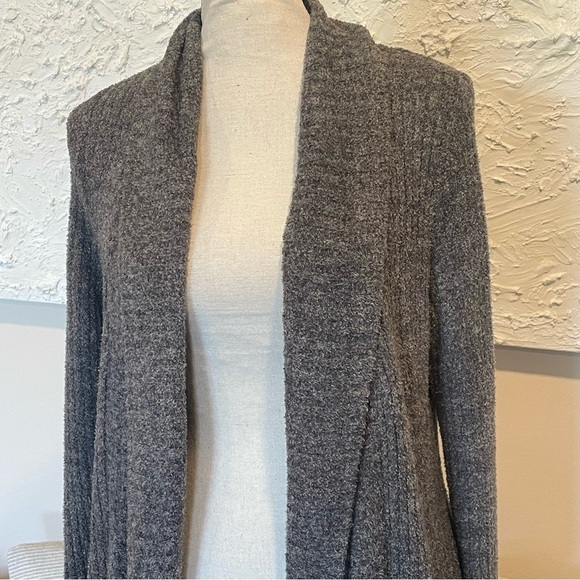 Barefoot Dreams Cozychic Lite Montecito Cardi Cardigan Gray Style 494 Sz XS - Picture 3 of 10